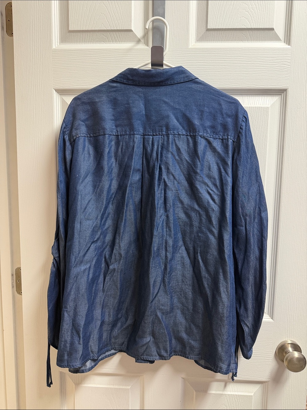 New Directions Curvy 3/4 length sleeve Dark Denim Blouse - 2X - Picture 11 of 12